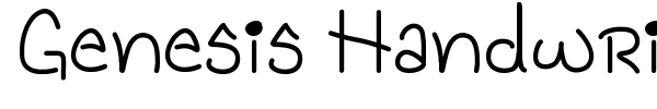 Genesis Handwriting font
