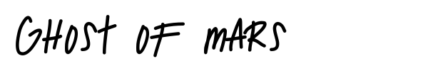 Ghost Of Mars font preview