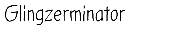 Glingzerminator font preview