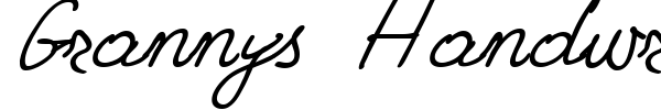 Grannys Handwriting font