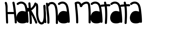 Hakuna Matata font