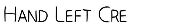 Hand Left Cre font