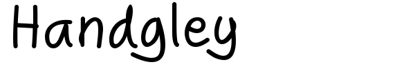 Handgley font