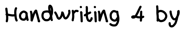 Handwriting 4 by CA font