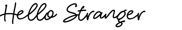 Hello Stranger font