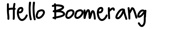 Hello Boomerang font