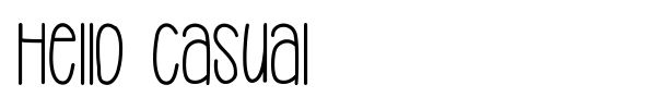 Hello Casual font preview