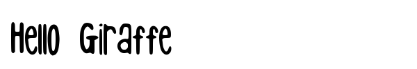 Hello Giraffe font