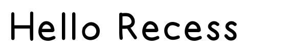 Hello Recess font