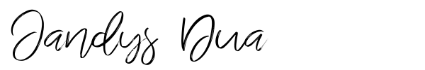 Jandys Dua font