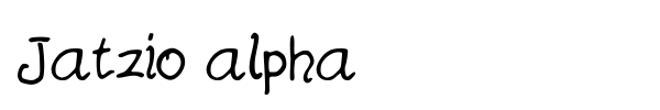 Jatzio alpha font