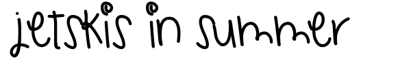 Jetskis In Summer font