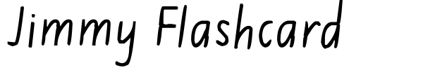 Jimmy Flashcard font