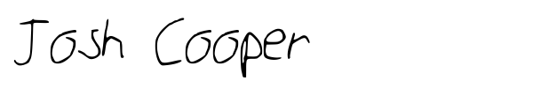 Josh Cooper font preview