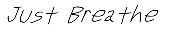 Just Breathe font