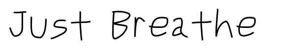 Just Breathe font preview