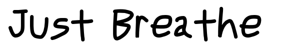 Just Breathe font preview