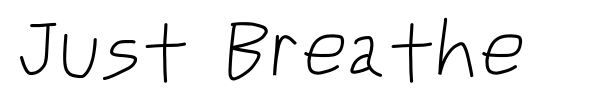 Just Breathe font preview