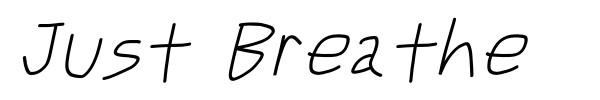 Just Breathe font preview