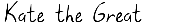 Kate the Great font preview