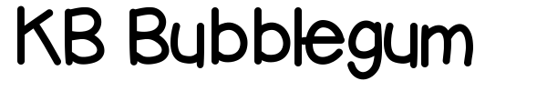 KB Bubblegum font preview