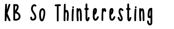 KB So Thinteresting font