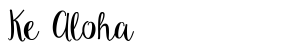 Ke Aloha font