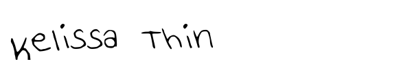 Kelissa Thin font
