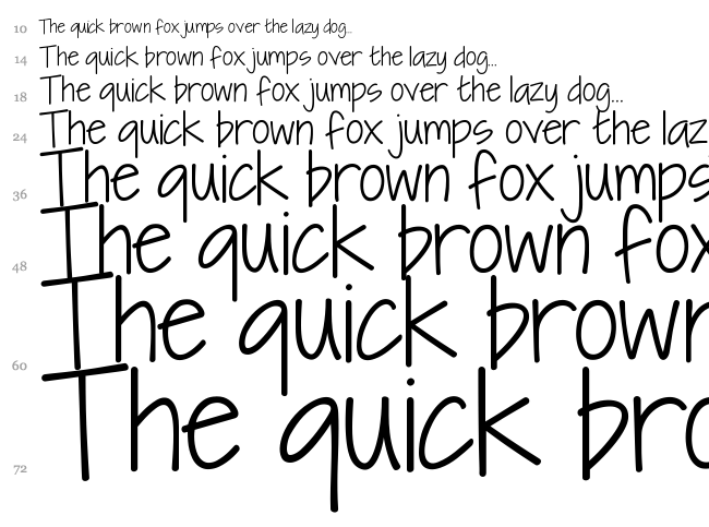 KG I Need A Font font waterfall