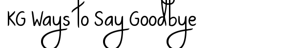 KG Ways to Say Goodbye font