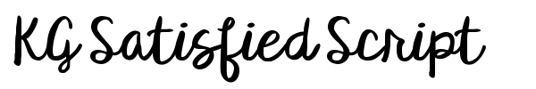 KG Satisfied Script font preview