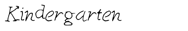 Kindergarten font