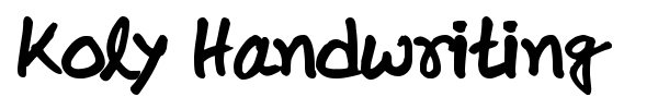 Koly Handwriting font