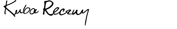 Kuba Reczny font