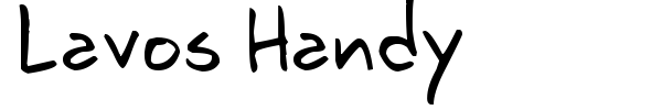 Lavos Handy font