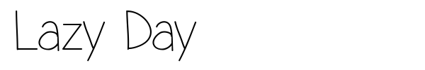 Lazy Day font