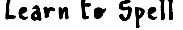 Learn To Spell font