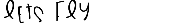 Lets Fly font