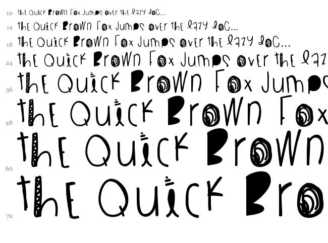 Lets Fly font waterfall