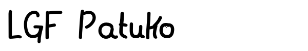 LGF Patuko font