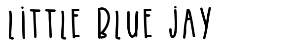 Little Blue Jay font preview