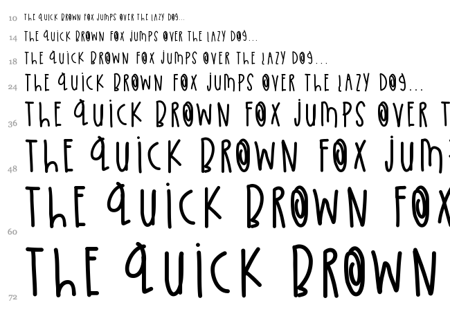Little Blue Jay font waterfall