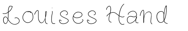 Louises Hand font preview