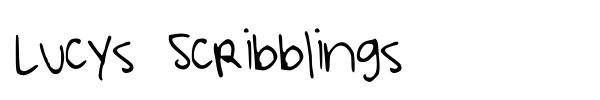 Lucys Scribblings font preview