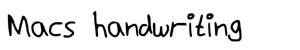 Macs handwriting font