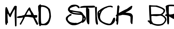 Mad Stick Brush font