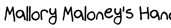 Mallory Maloney's Handwriting font