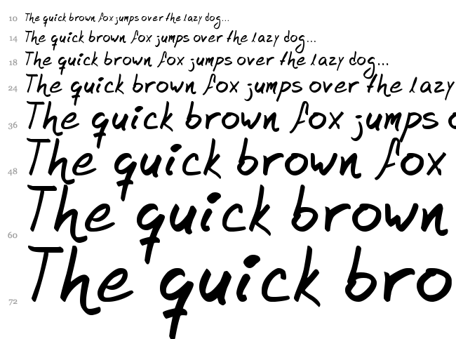 Mangui-Type font waterfall