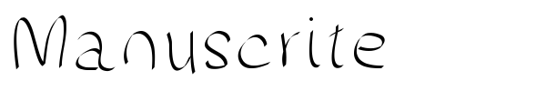 Manuscrite font