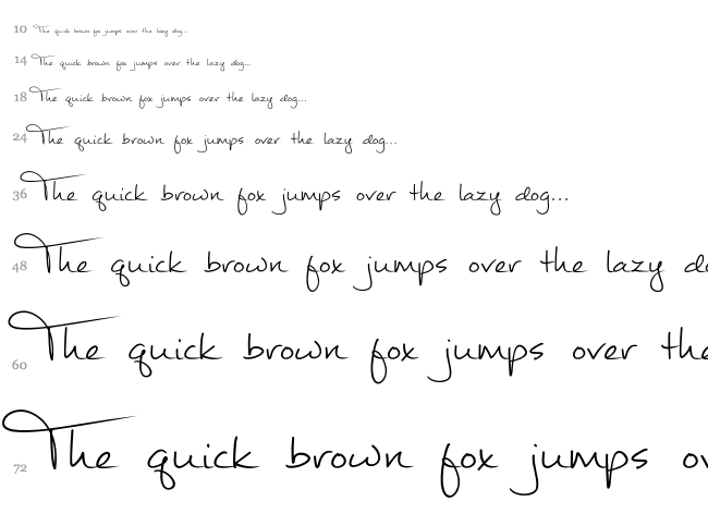 Mathilde font waterfall